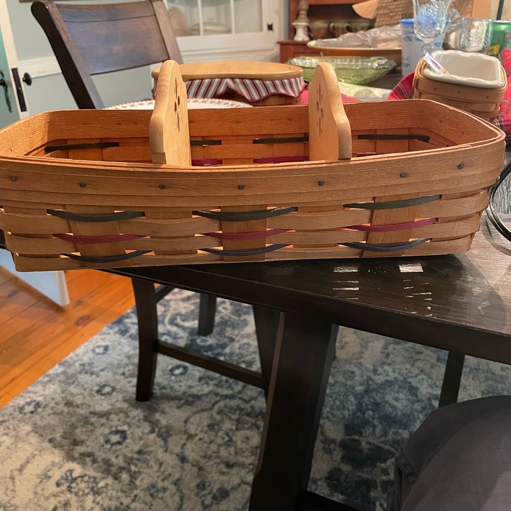 Longaberger Woven Traditions Bread Basket With Dividers